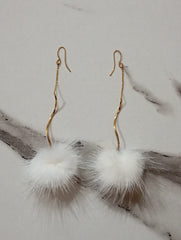 Elegant White Long Earrings – Timeless & Graceful