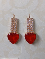 Red & Golden Earrings – Bold & Elegant Statement