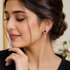 Double Drop Earrings – Timeless Elegance for Every Occasion (Black)