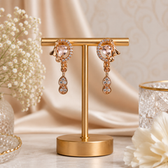 Double Drop Earrings – Timeless Elegance for Every Occasion (Brown)
