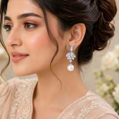 Long White Earrings – Elegant & Timeless