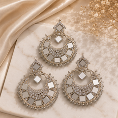 Mirror Design Earrings – Reflect Your Style with Elegance