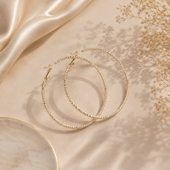 Large Circle Silver Earrings – Bold & Elegant Statement