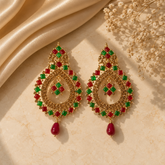 Multicolor Drop Long Earrings – Bold & Stylish Statement