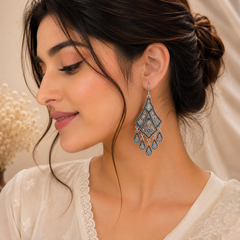 Silver Drop Earrings – Timeless Elegance in Every Move
