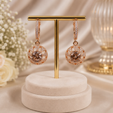 Bali Style Earrings – Classic Hoop Elegance (Brown)
