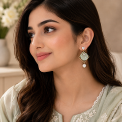 Double Drop Design Earrings – Twice the Elegance, Double the Charm