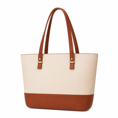 Caramel Charm – Off-White & Brown 3-Piece Luxe Set