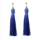 Long Earrings with Royal Blue Stone – Elegant & Regal