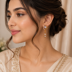 Double Drop Earrings – Timeless Elegance for Every Occasion (white)