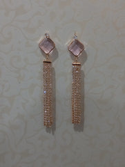 Long Pink Earrings – Elegant & Vibrant Statement