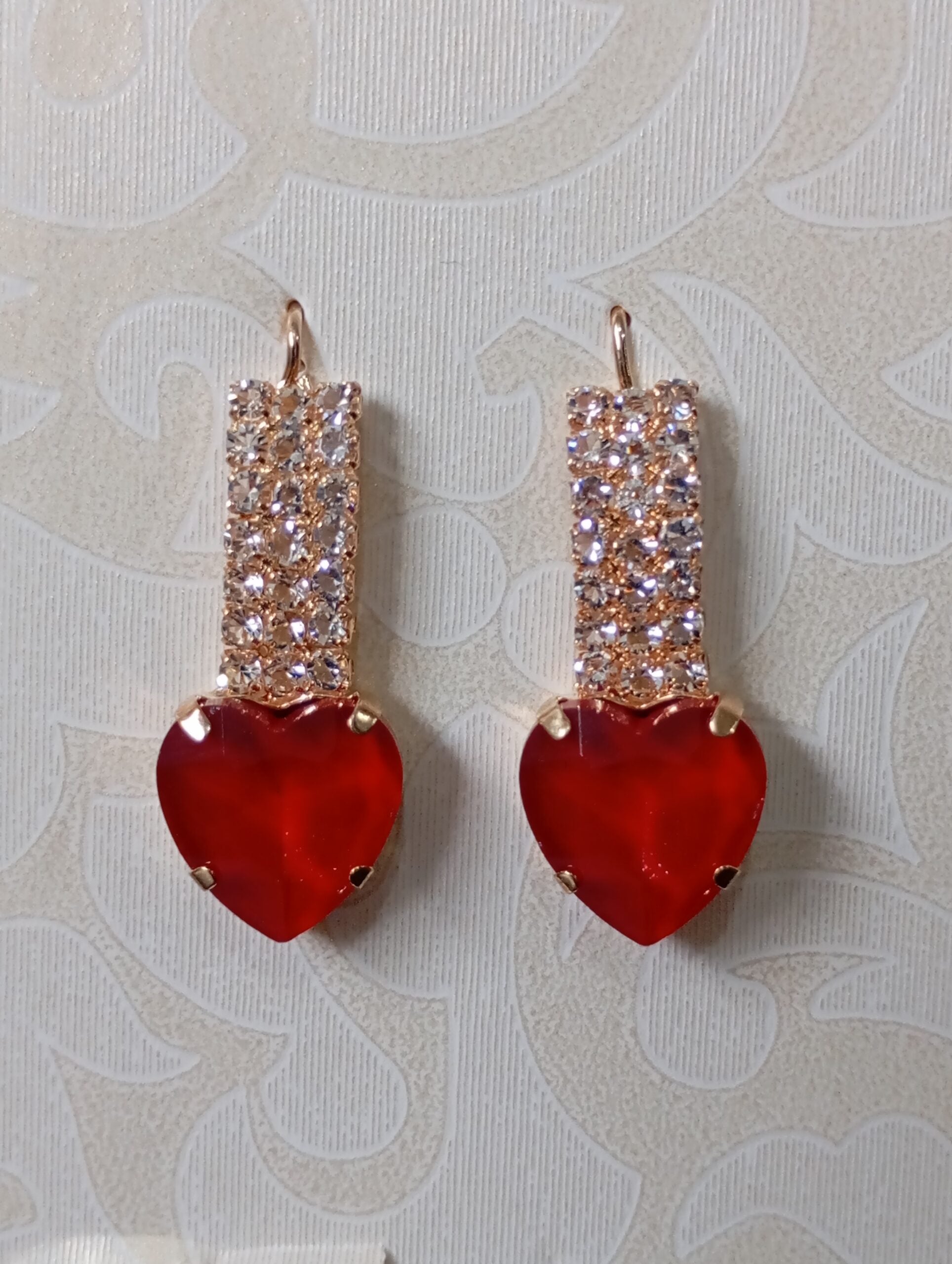 Red & Golden Earrings – Bold & Elegant Statement