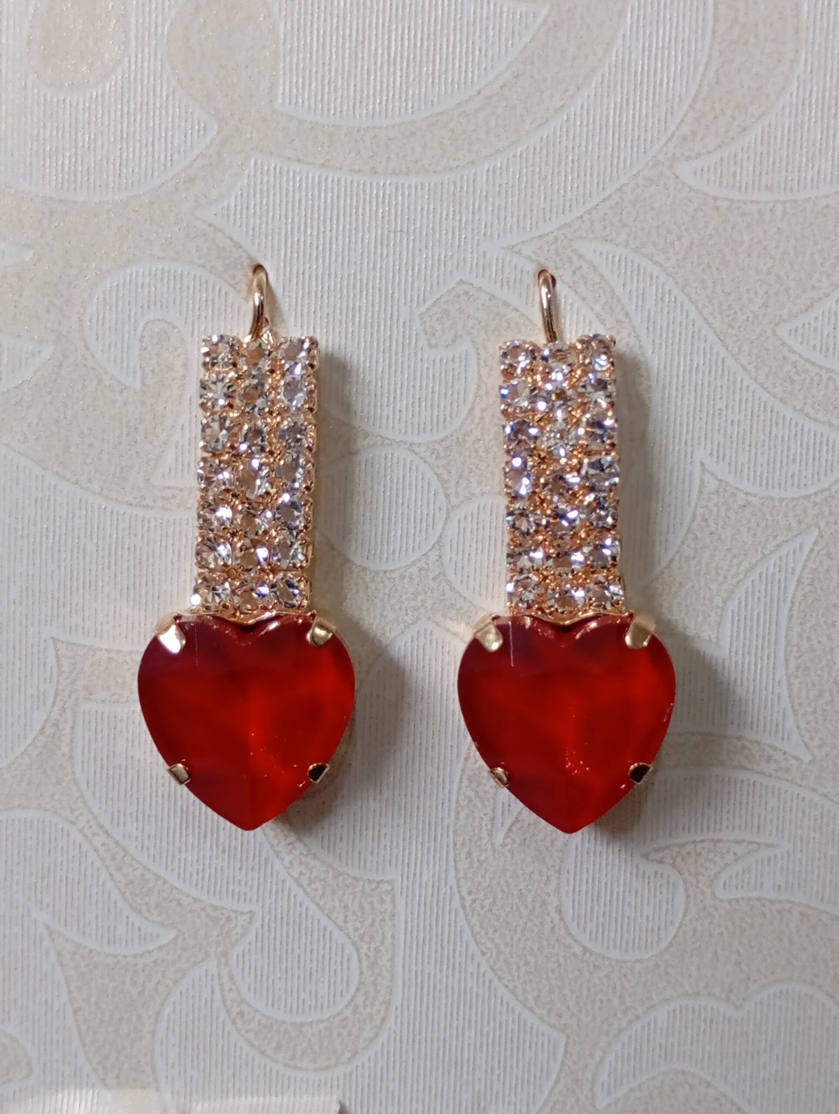 Red & Golden Earrings – Bold & Elegant Statement