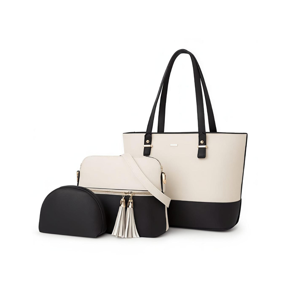 Monochrome Majesty – The 3 Piece Luxe Bag Set