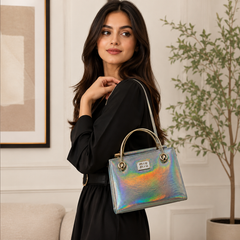 Aurora Mini Box Bag – Blue Mirage
