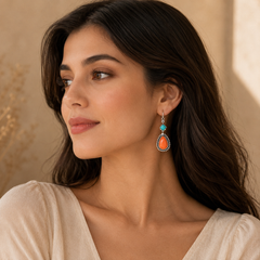 Geometric Tops Earrings – Modern Elegance with a Twist
