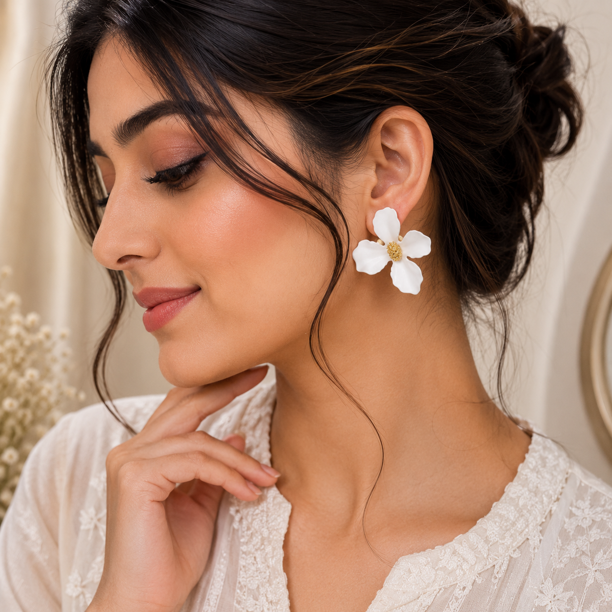 Flower Tops Design Earrings – Fresh Bloom for Everyday Elegance