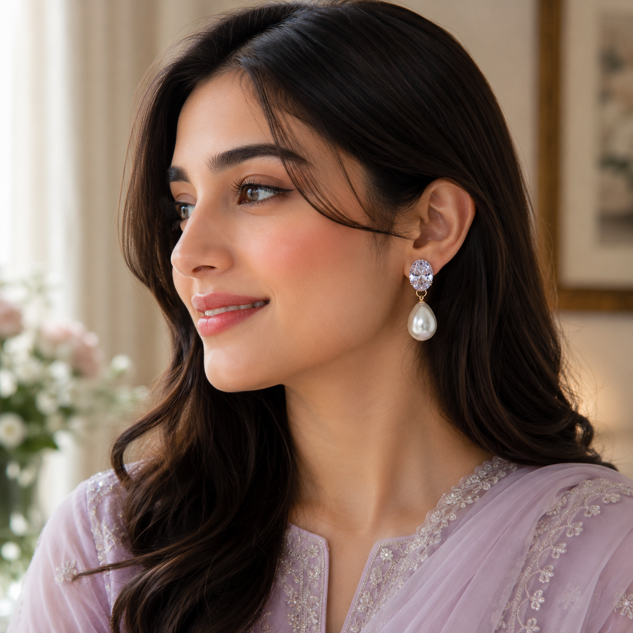 Drop Pearl Earrings – Classic Elegance in Every Drop (White)