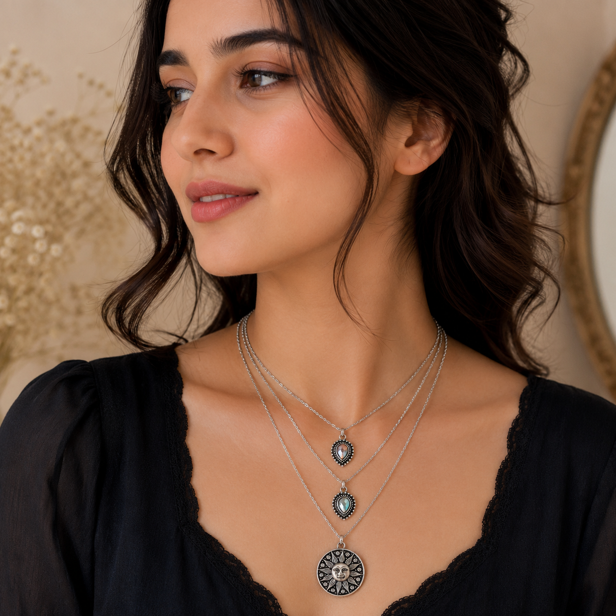 Triple Chain Necklace Set – Chic Layering in One