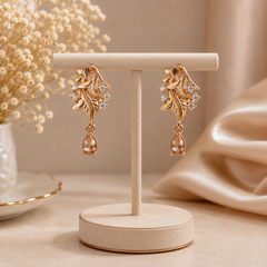 Drop Design Earrings – Elegant Movement, Timeless Style (Brown)