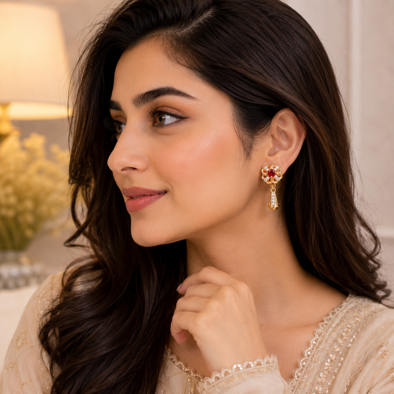 Bow Style Earrings – Sweet Elegance in Every Detail (Red)