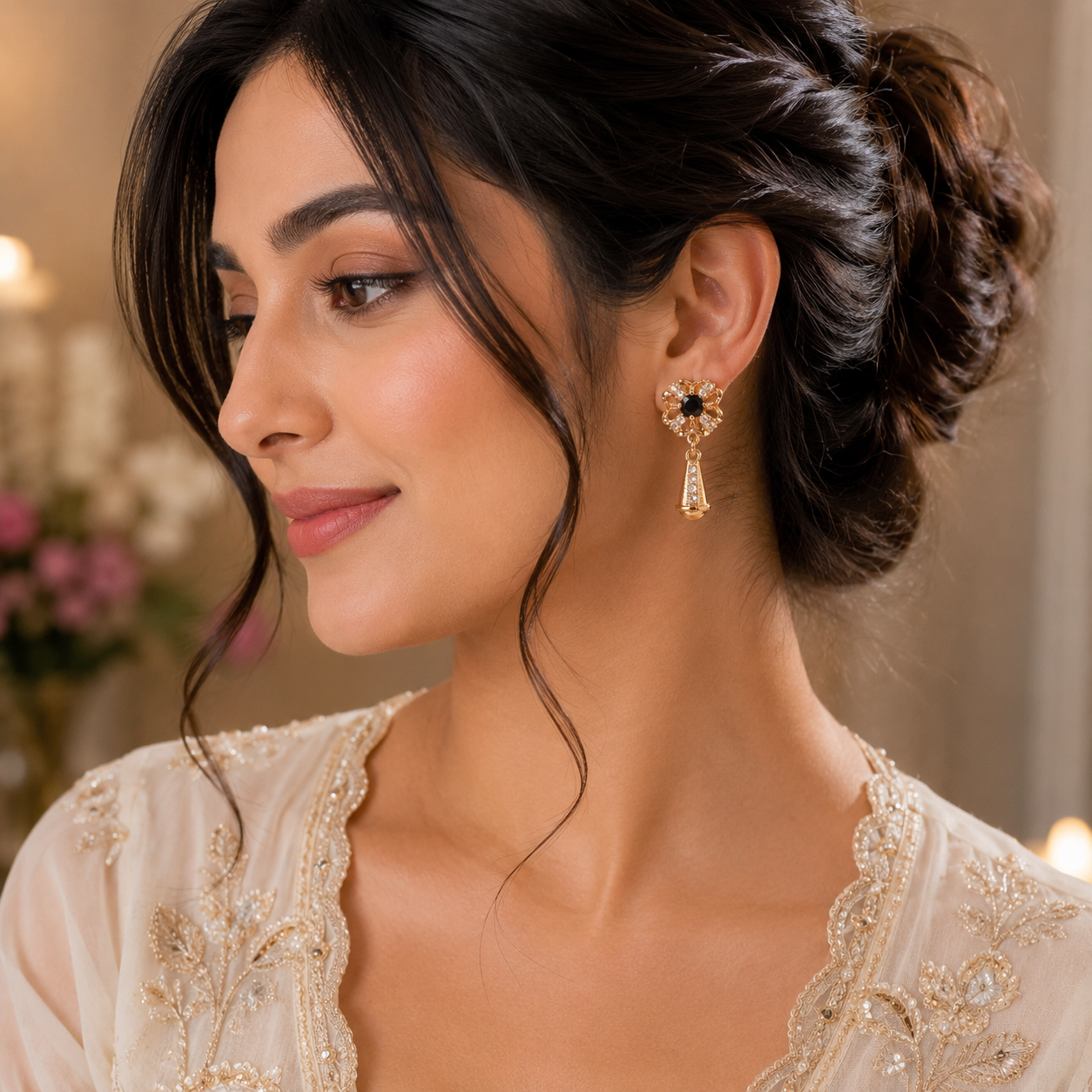 Bow Style Earrings – Sweet Elegance in Every Detail (Black)