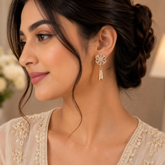 Bow Style Earrings – Sweet Elegance in Every Detail (Brown)