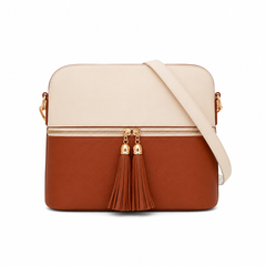Caramel Charm – Off-White &amp; Brown 3-Piece Luxe Set