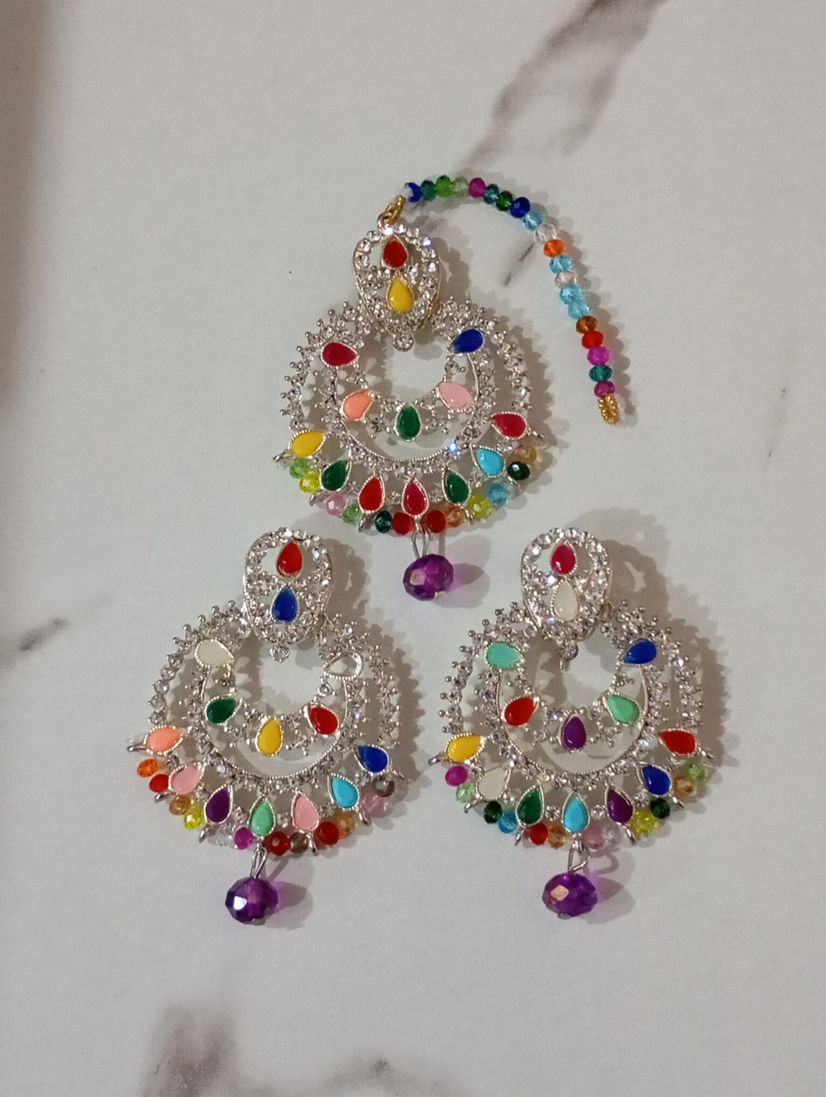 Multicolor Drop Long Earrings – Vibrant & Stylish Statement