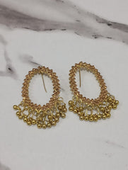 Drop Round Design Earrings – Classic Elegance in Every Detail