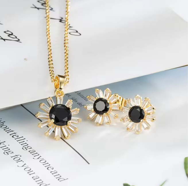 Rose Gold Snowflake Set – Sparkle with Winter Charm