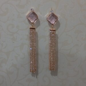 Earrings Long Pink