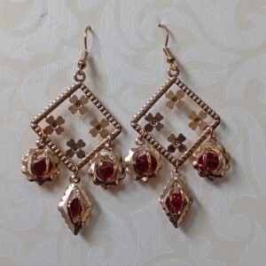 Earrings Long Golden