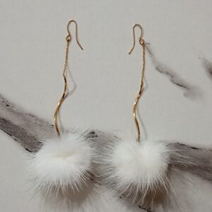 Elegant White Long Earrings