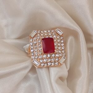 Ruby Elegance Ring Red