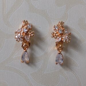 Earring Flower Stones Style Drop