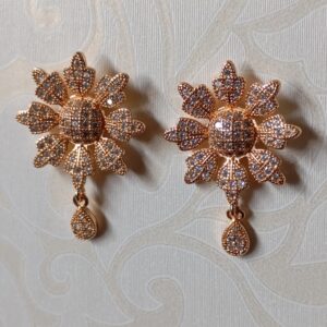 Flower Style Drop Earrings
