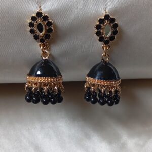 Jhumaka Black Mate With drop Pearl