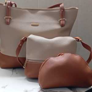Three-Piece Two-Tone Handbag Set Praxis