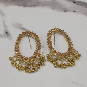 Drop Round Design Earrings