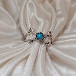 Blue Turquoise Silver Ring