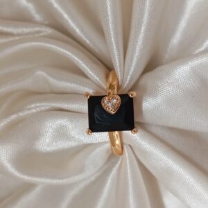 Praxis Black Gemstone Ring