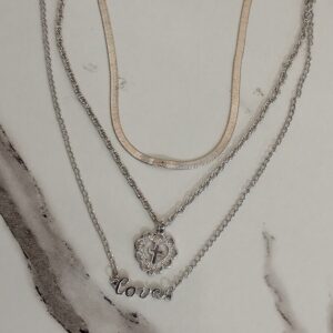 Triple Chain Necklace Set