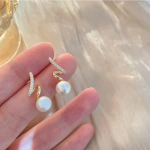 Zig Zag Gold Earrings
